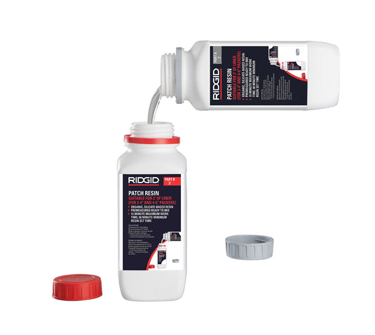 RIDGID Pipe Patch Resin Bottles | (Pair of components A and B)
